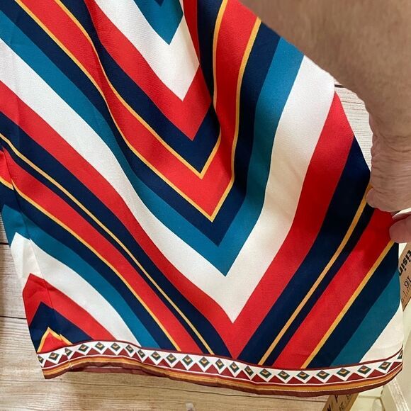 JEALOUS TOMATO BOHO WIDE LEG PALAZZO PANTS IN BOLD CHEVRON PRINT - Picture 4 of 9